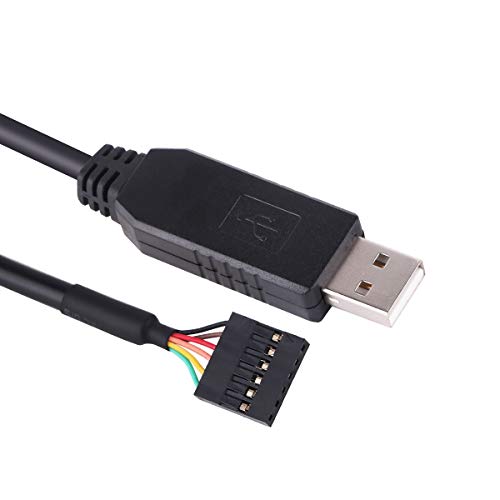 Green-utech 1,8 m USB RS232 auf TTL 3v3 6-Pin 2,54 Dupont UART Serielles Kabel FTDI-Chip für Windows Linux und Mac OS (3,3 V, 6P_2,54 Dupont Header) von Green-utech