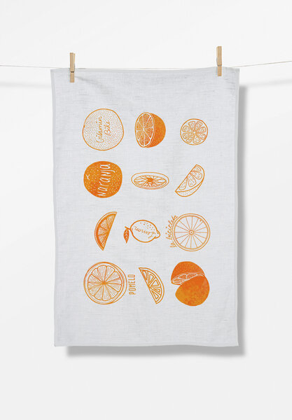 GREENBOMB Bike Citrus Tea Towel - Geschirrtuch von GreenBomb