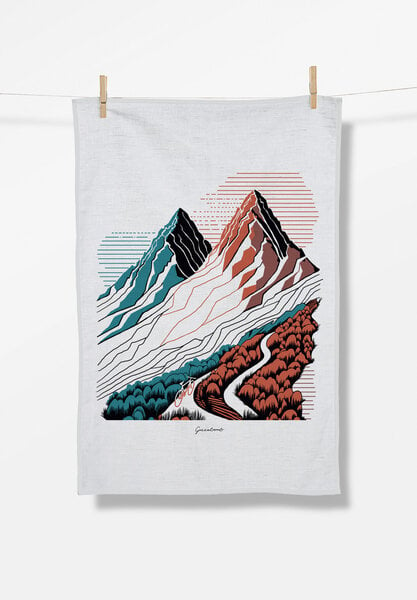 GREENBOMB Nature Twin Hills Tea Towel - Geschirrtuch von GreenBomb