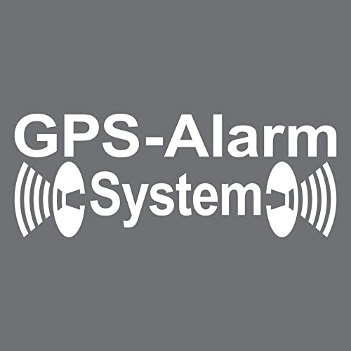Aufkleber Tattoo GPS Alarm System weiß für Außenseite von Glas Scheibe Karosserie Auto Fenster Folie von GreenIT