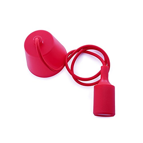 Lampenhalter E27 Kabel - Rosette - Farbe Rot | Greenice von Greenice