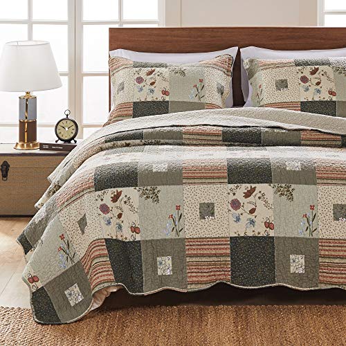 Greenland Home Fashions Sedona Bettwäsche-Set, Polyester, grau, 3-Piece Cal King von Greenland Home Fashions