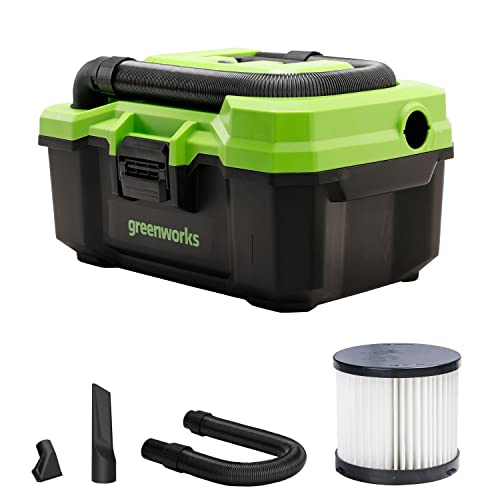 Greenworks Tools G24WDV 01-000004700407, 24V Wet/Dry Shop Vacuum, green,grey,black von Greenworks