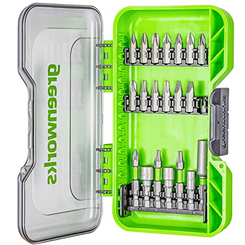 Greenworks gehärtet Schrauberbits (20 Teile umfassendes Set aus Pick and Click Bits passend für alle Akku-Schrauber) von Greenworks