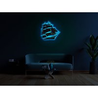 Schiff Led Schild, Neon Wandleuchte, Nachtlicht, Licht, Wand Dekor, Wandschild, Beleuchtet von GrenadinStore
