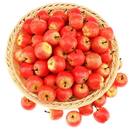Gresorth 30 Stück Künstliche Lebensechte Mini Apfel Deko Gefälschte Früchte Obst Party Festival Dekoration von Gresorth
