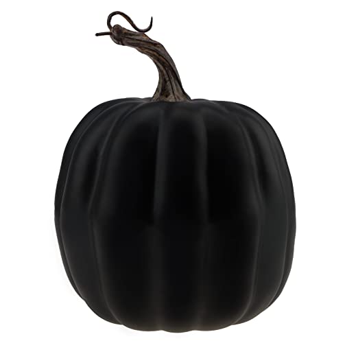 Gresorth Gefälschte Schwarz Kürbisse Künstliche Schaumstoff Kürbis für Fall Halloween Erntedank Tischplatte Mittelstück Zuhause Küche Deko -1 PCS von Gresorth