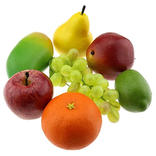 Gresorth Künstlich Dekoration Lebensecht Frucht Obst Fälschung Apfel Orange Birne Zitrone Traube Mango Granatapfel Zuhause Party von Gresorth