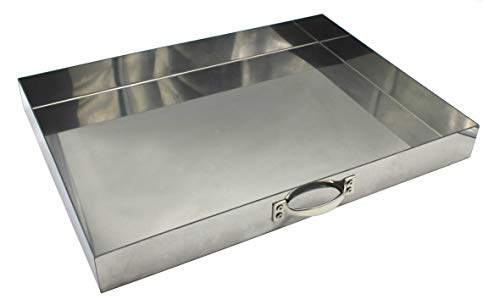 Grillclub massiver Edelstahl Aschekasten 49 x 34 cm/kein Kohlekasten ! für z. Bsp. Grillkamin (54x34cm) Grill Rost Kamingrill von Grillclub