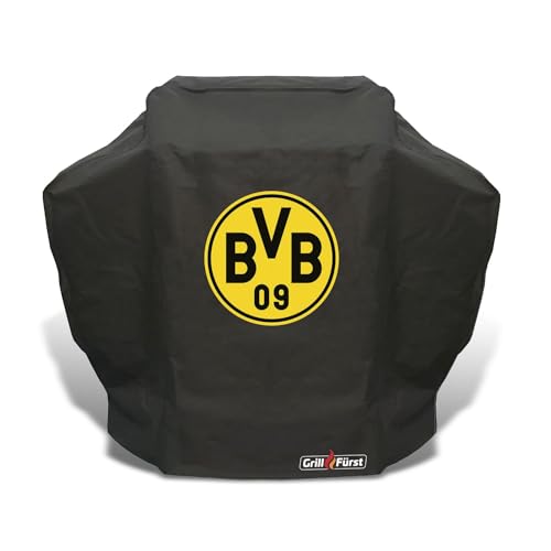 Grillfürst Grill Abdeckhaube BVB Borussia Dortmund - robuste Grill-Abdeckung 138 x 54 x 113 cm, wetterfest und wasserdicht, für die Grillfürst Gasgrillmodelle G410 / G510 / G520 / G521 von Grillfürst