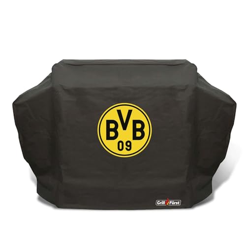 Grillfürst Grill Abdeckhaube BVB Borussia Dortmund - robuste Grill-Abdeckung 172 x 67 x 123 cm, wetterfest und wasserdicht, für Weber Genesis II/Broil King Imperial/Napoleon Prestige von Grillfürst