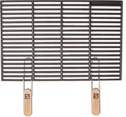 Grillrostprofi Gusseisen-Grillrost 60 x 40 cm mit abnehmbaren Handgriffen von Grillrostprofi