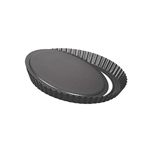 Grilo Kitchenware 410724G Tarteform, Aluminium mit Antihaftbeschichtung, schwarz, 24 cm von Grilo