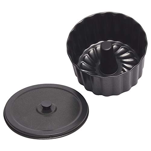 Grilo Kitchenware 415220G Puddingform, Aluminium mit Antihaftbeschichtung, schwarz, 20 cm von Grilo