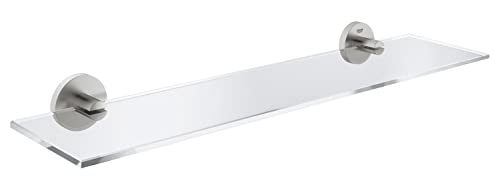 GROHE Start - Glasablage (Stichmaß 380mm, Material: Glas/ Metall, verdeckte Befestigung, langlebig) ,supersteel, 41202DC0 von Grohe