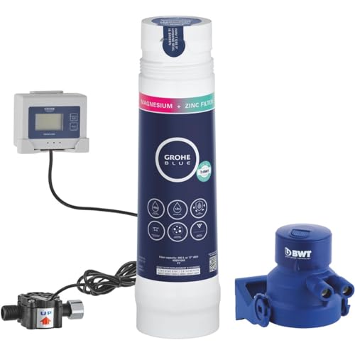 GROHE Blue - Magnesium + Zink Filter Starter Set (reduziert Kalk und Schwermetalle, Kapazität 400 Liter bei 17° dGH), 40875000 von Grohe