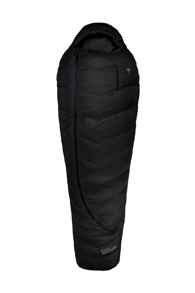 Grüezi bag Mumienschlafsack Biopod DownWool, Subzero 185 Black Edition 200 x 77cm für Körpergröße 150-175 cm von Grüezi bag