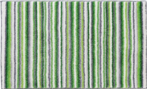 Grund 349160183 WC-Vorlage ohne Ausschnitt Stripes, 50 x 60 cm, grün/grau/weiß von Grund