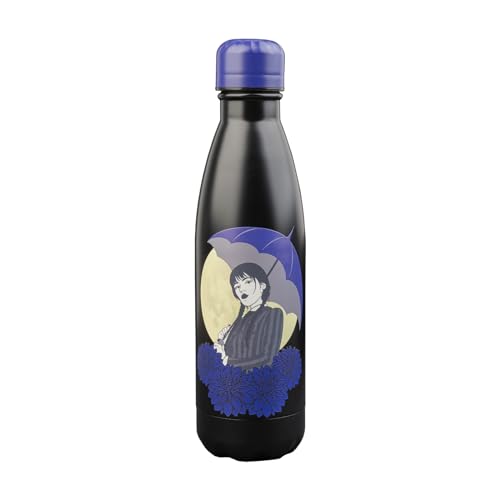 Grupo Erik Trinkflasche Edelstahl Wednesday Addams Thermosflasche 500 ml - Sport Trinkflasche 500ml - Wasserflasche Kinder Sportflasche Kinder - Offizieller Netflix Wednesdey Fanartikel von Grupo Erik