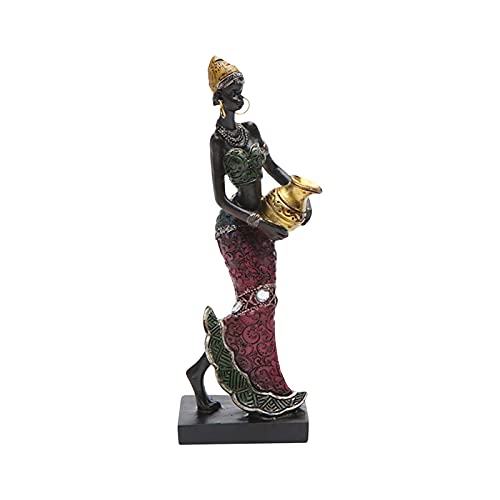 Gruwkue Afrikanische Figuren, Frauen, Dekorative Skulptur, Blumenvase, Zuhause, Tafelaufsätze Für Esszimmer, Stammes-Dame, Statue, Vintage-Geschenk, Handgefertigte von Gruwkue