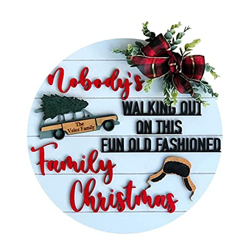 Weihnachtstürschild, National Lampoon's Weihnachtsferien -Themen -Türhänger, Lustiger Clark Griswold Theme Türkleiderbügel, Holzkränze Home Wall Hanging Dekorationen von Gruwkue