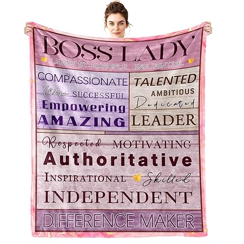 Gtoaxxno Boss Blanket Boss Gifts for Women Boss Throws Blankets Boss Day Gift Birthday Christmas (A,130x152cm) von Gtoaxxno
