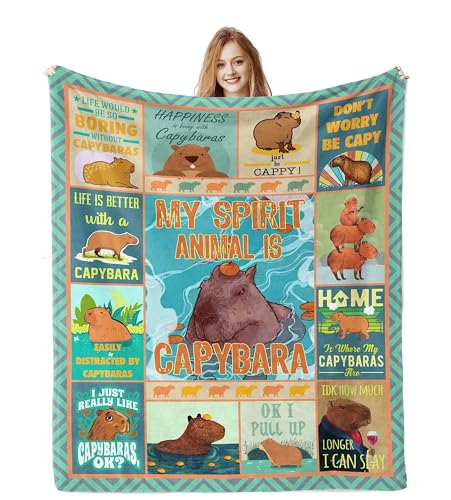 Gtoaxxno Capybara Stuff for Capybara Lovers, Capybara Blanket Capybara Birthday Christmas Blanket, Capybara Gift for Girls Boys Women Men (Capybara Gifts,127x102cm) von Gtoaxxno
