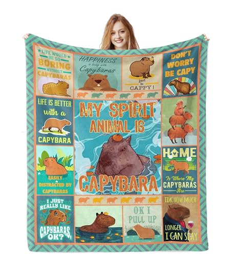 Gtoaxxno Capybara Stuff for Capybara Lovers, Capybara Blanket Capybara Birthday Christmas Blanket, Capybara Gift for Girls Boys Women Men (Capybara Gifts,204x153cm) von Gtoaxxno