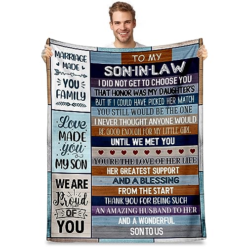 Gtoaxxno Gifts for Brother, to My Brother, Birthday Gifts for Brother Adult, Big Brother Gifts for Christmas Graduation Throw Blanket (Son-in-law, 153x127cm) von Gtoaxxno