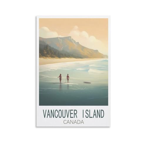 GuYaNa Tofino Vancouver Island Vintage-Reise-Poster, 40 x 60 cm, Leinwand-Kunstdruck, Gemälde für Wanddekoration, Wohnzimmer, Schlafzimmer von GuYaNa