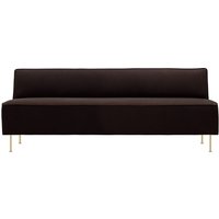 Sofa Modern Line Dining black/brass 200 cm L von Gubi