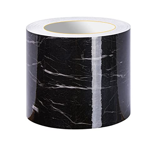 Guest Ruyunlai Tapetenbordüre Selbstklebend Obsidian 5cm X 500cm für Badezimmer Wohnzimmer Küche Verdicken PVC Dekorative Bordüre Abnehmbare Wasserdicht Taille rahmen Wandtattoo von Guest Ruyunlai