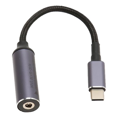 Gugxiom 17,4 cm DC-Buchse auf Typ-C-Stecker, 100 W Schnellladung, DC 4,0 Mm X 1,35 Mm Eingang auf USB-C-Ausgang, Adapter für Mobiltelefone, Laptops von Gugxiom