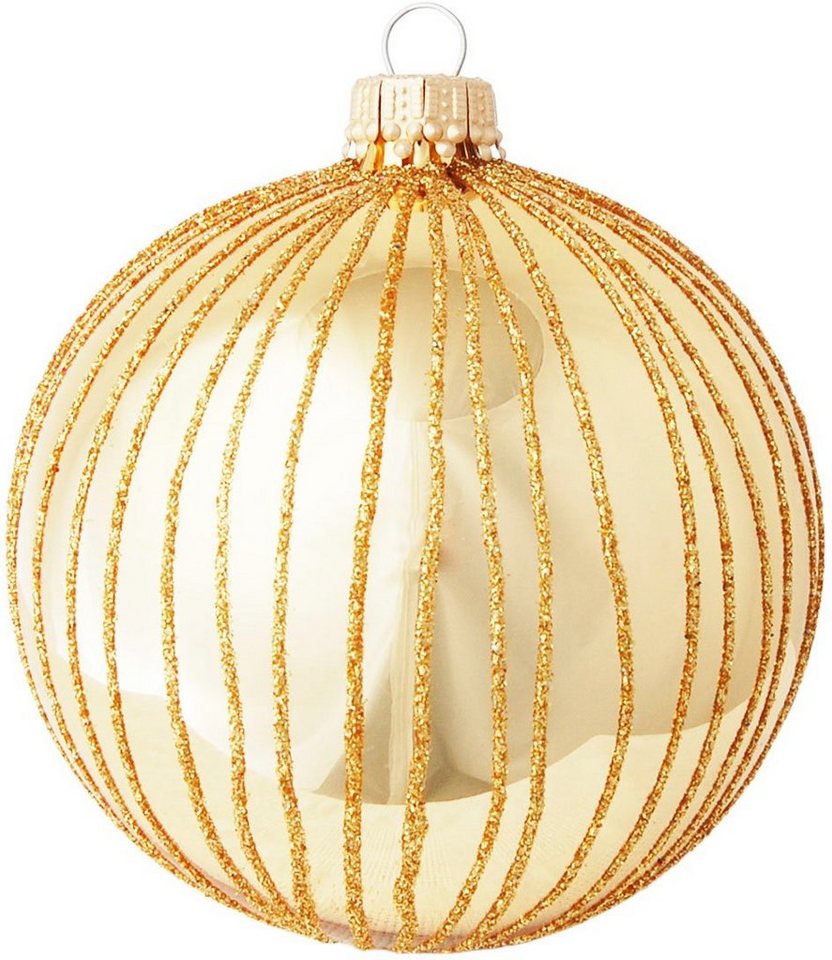 Guido Maria Kretschmer Home&Living Weihnachtsbaumkugel Rikka, Weihnachtsdeko, Christbaumschmuck (6 St), Christbaumkugeln aus Glas, mundgeblasen und handbemalt von Guido Maria Kretschmer Home&Living