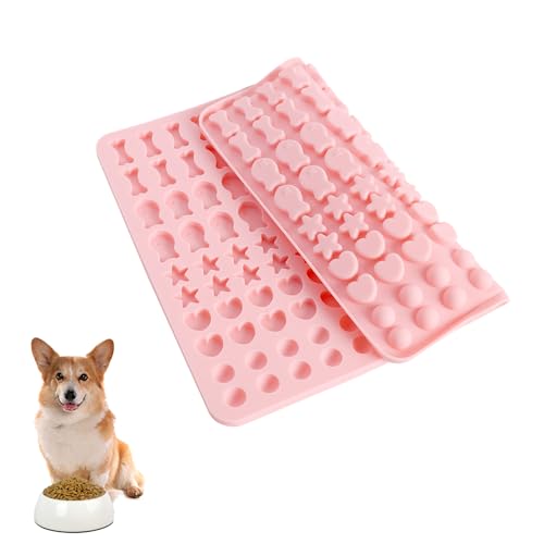 Guittly Backmatte Hundekekse, Backmatten für Hundeleckerlies, Hundeleckerli Backmatte Mini, Hundekekse Backform Knochen, Backmatte Hundekekse 0,5cm für DIY Hundeleckerlies, Schokolade (Rosa) von Guittly