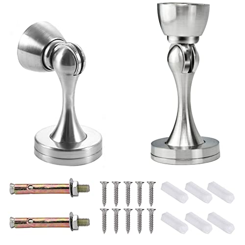 Türstopper, magnetischer Türstopper 2er-Pack, magnetischer Türsauger aus Edelstahl, Anti-Bump-Wall Silent, Türsauger Geeignet für Schlafzimmer, Wohnzimmer, Bad, Balkon, Büro (Silber) von Guolich