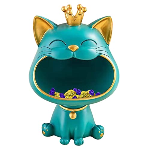 Schmuck Stueck Katze Figuren, Lachende Katze Figuren Statue, Großen Statue Schreibtisch Kleinigkeiten Behälter Organizer Skulptur Für Home, Katze Skulptur Statue, Statue Aus Kunstharz von Gusengo