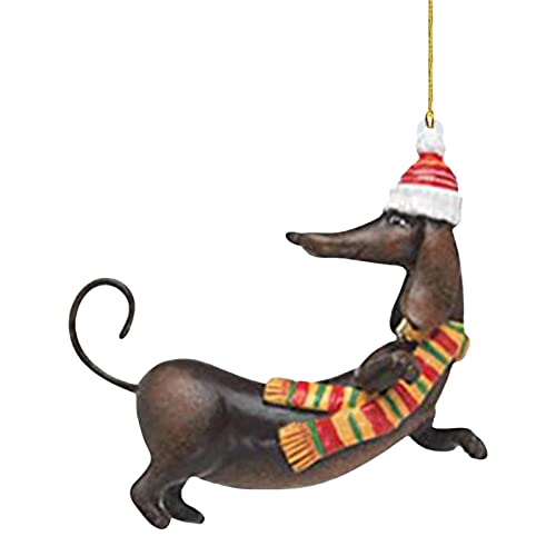 Weihnachtsbaumschmuck, Dackel Weihnachtsanhänger, Lustiger Hund, Weihnachtsdeko Zum Aufhängen, Dackel Hund Weihnachten Hängende Ornamente, Für Weihnachten Urlaub Party Home Decor von Gusengo