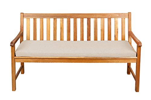 Gutekissen® Sitzkissen für Bank, Gartenschaukeln, Sitz, glatt. FK5 (200x30x5, Creme) von Gutekissen