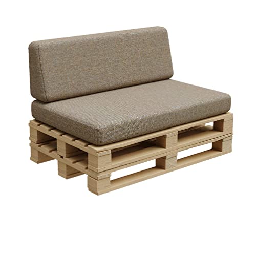 Gutekissen®, Palettenkissen, Palletenpolster, Gartenkissen, Palettenauflagen, Sofa, Kissen, Polster, Auflagen Indoor Outdoor PFBG (Set (120x80 + 120x35), Beige) von Gutekissen