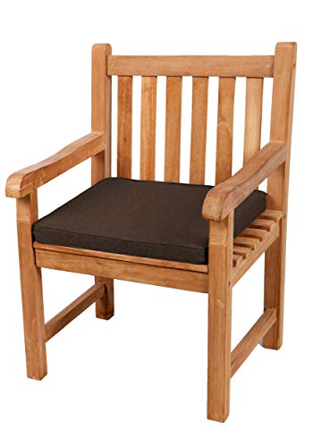 Gutekissen® Sitzkissen für Bank, Gartenschaukeln, Sitz, glatt. FK5 (50x50x5, Braun) von Gutekissen