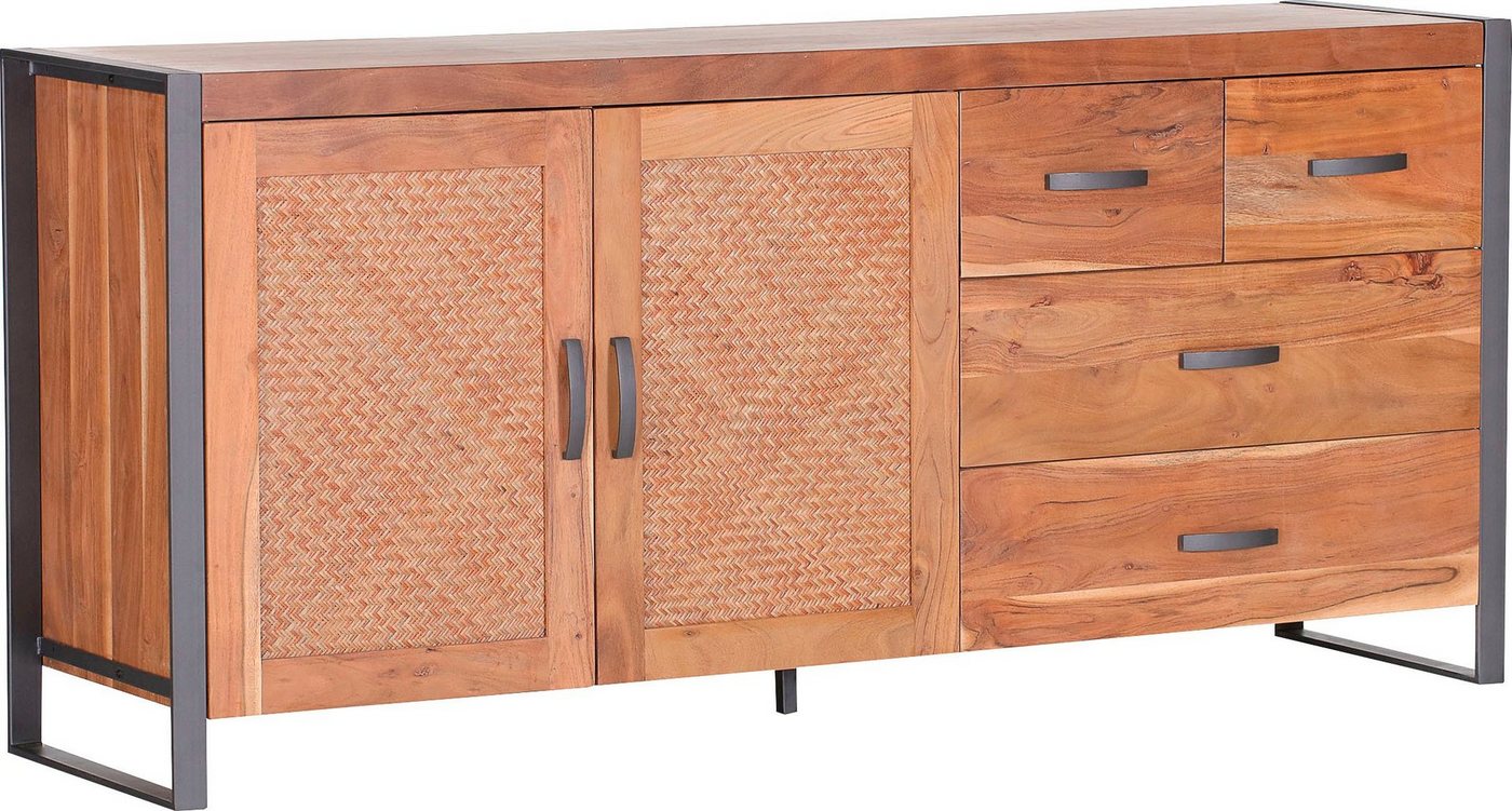 Gutmann Factory Sideboard Alvara, Fronten mit Rattan Geflecht von Gutmann Factory