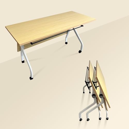 Guyifuny Konferenztisch Klappbarer rechteckiger Konferenztisch für Besprechungsräume mit Rädern, Klapptisch für Moderne Büro- und Sitzungszimmer-Schreibtische mit Metallrahmen, 2 Stück Guyifuny Konferenztisch Klappbarer rechteckiger Konferenztisch für Besprechungsräume mit Rädern, Klapptisch für Moderne Büro- und Sitzungszimmer-Schreibtische mit Metallrahmen, 2 Stück von Guyifuny