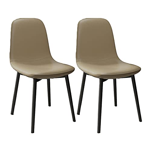 Guyifuny Moderner Küchenstuhl, Klassische Möbel-Beistellstühle mit schwarzen Metallbeinen und mit PU-Leder gepolsterten Küchenzimmerstühlen für Wohnzimmer und Schlafzimmer von Guyifuny