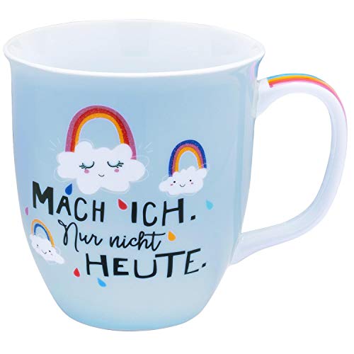 H:) PPY life Tasse mit Motiv "Regenbogen" | Kaffeetasse, Porzellan, 40 cl | Tasse mit Spruch, Geschenk | 46405 von H:)PPY life