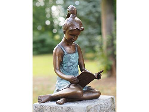 H. Packmor GmbH Bronzefigur großes lesendes Mädchen mit Buch Kind Gartenfigur Gartendekoration - 25x41x20 cm H. Packmor GmbH Bronzefigur großes lesendes Mädchen mit Buch Kind Gartenfigur Gartendekoration - 25x41x20 cm von H. Packmor GmbH