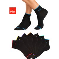 H.I.S Kurzsocken, (Packung, 7 Paar), mit farbigen Bündchen von H.I.S