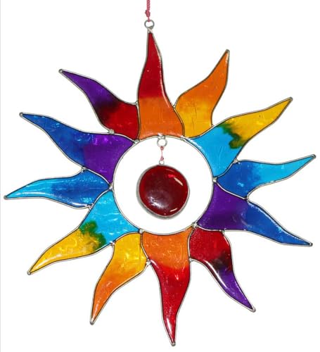 HAB&GUT HA003 - Windspiel Sonnenfänger Suncatcher Sonne, Mobile zum Aufhängen 21cm durchsichtig bunt Balkon Terrasse Fenster HAB&GUT HA003 - Windspiel Sonnenfänger Suncatcher Sonne, Mobile zum Aufhängen 21cm durchsichtig bunt Balkon Terrasse Fenster von HAB & GUT