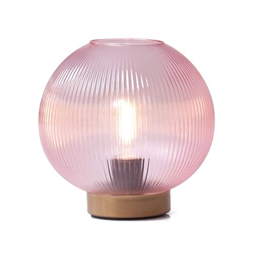 HAB & GUT -LED239- Deko Windlicht Tischlampe mit Glaskugel Rose warm weiß Batterie Terrasse Balkon Garten Riffelglas tolle Lichteffekte HAB & GUT -LED239- Deko Windlicht Tischlampe mit Glaskugel Rose warm weiß Batterie Terrasse Balkon Garten Riffelglas tolle Lichteffekte von HAB & GUT