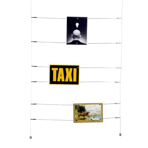 HAB & GUT -MC003- Bildergalerie Set, 2 Stahlseile mit sechs Metallstangen und 20 Neodymmagneten ultrastark, 100 x 53 cm HAB & GUT -MC003- Bildergalerie Set, 2 Stahlseile mit sechs Metallstangen und 20 Neodymmagneten ultrastark, 100 x 53 cm von HAB & GUT